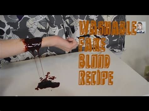 fake blood not stain clothes|blood recipes.